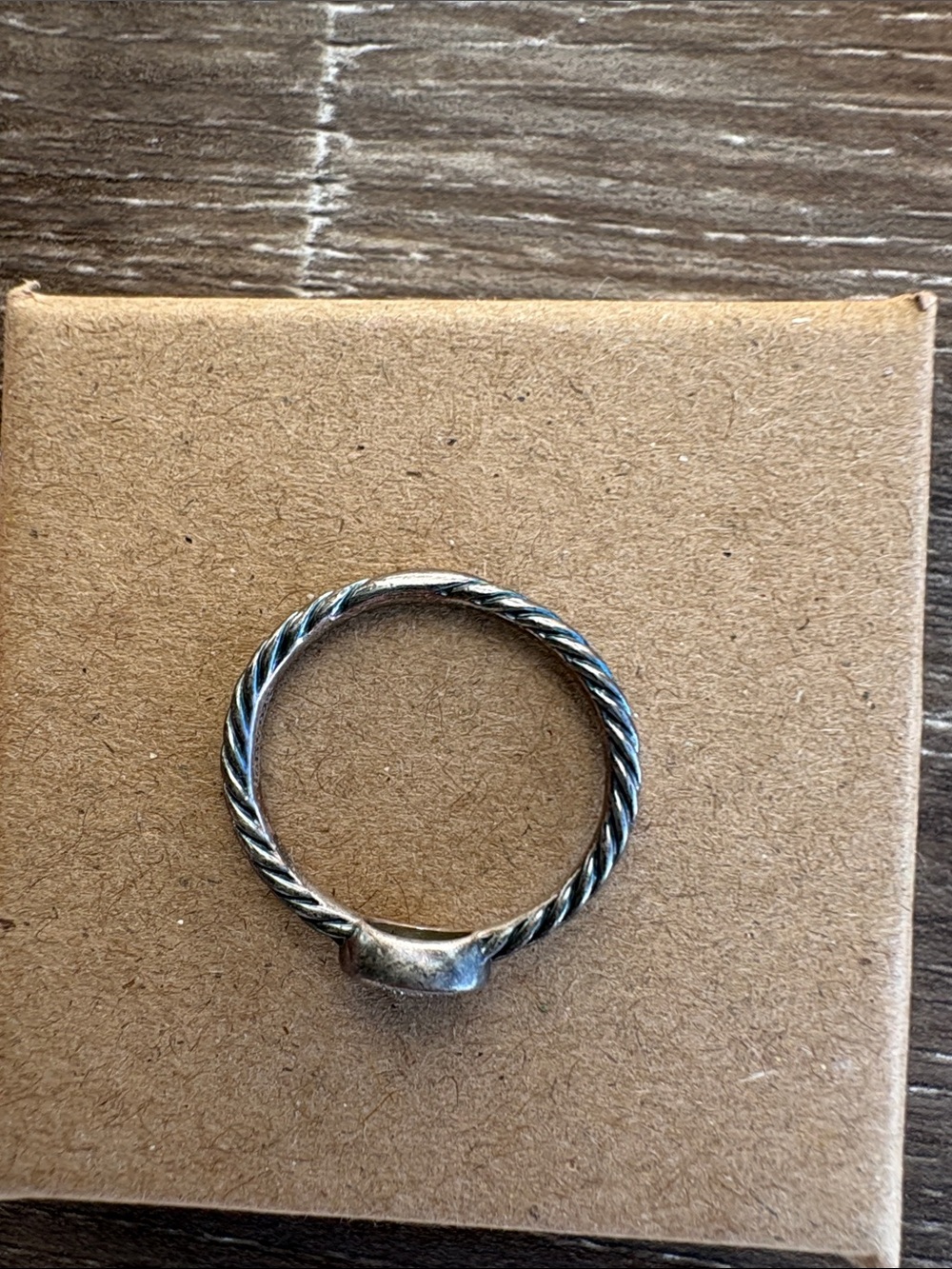 David Yurman Sterling Silver Pave Oval Rope Band Ring - Picture 2 of 6